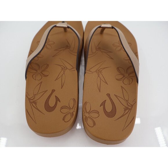 Olukai Kipe'a Slide Sandal Women Size 6 Rose Gold Metallic Thong Flip Flop - Picture 8 of 12